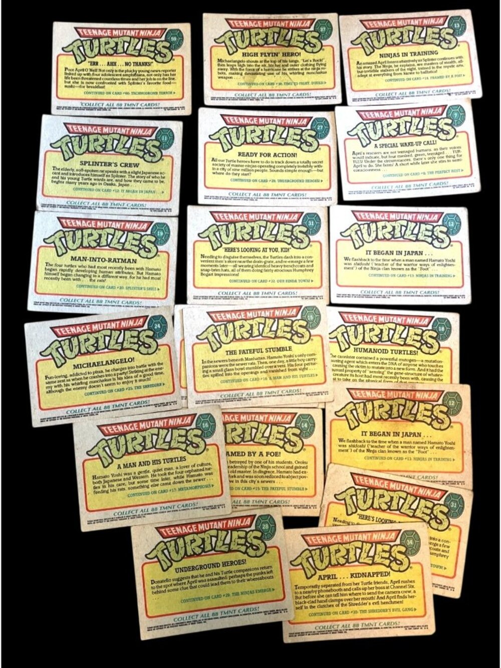 Teenage Mutant Ninja Turtles '90 Topps Cards Lot Of 77/88 Vtg Trading Cards Set - Picture 6 of 6